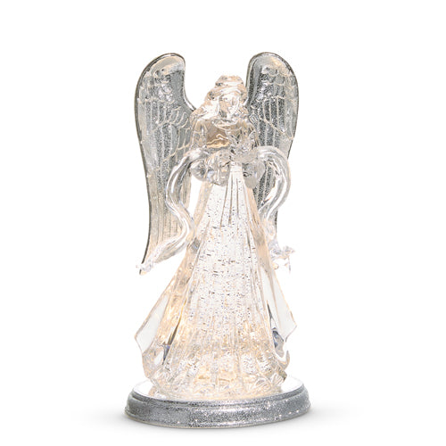 12.75" Lighted Swirling Glitter Water Angel