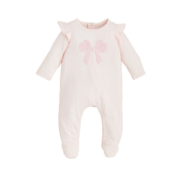 Ruffle Pink Bow Sleeper