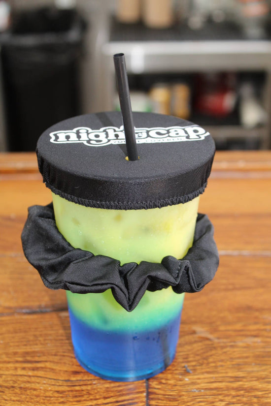 NightCap Scrunchie Drink Cover: Black
