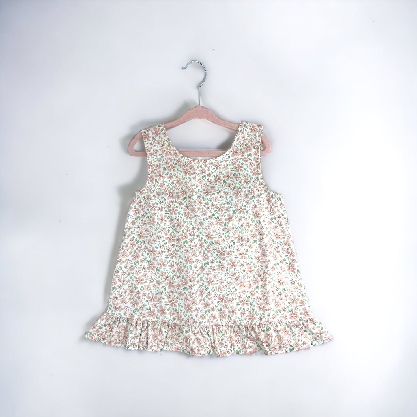 Soft Blush Floral Crepe Tank