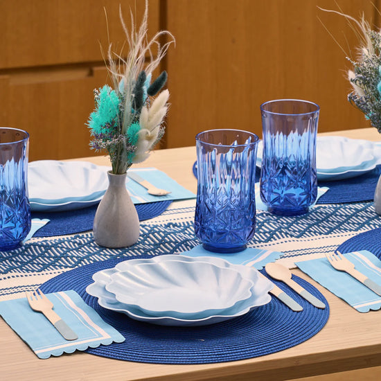 Load image into Gallery viewer, Simply Eco Compostable Dinner Plates in Sky Blue Set/8
