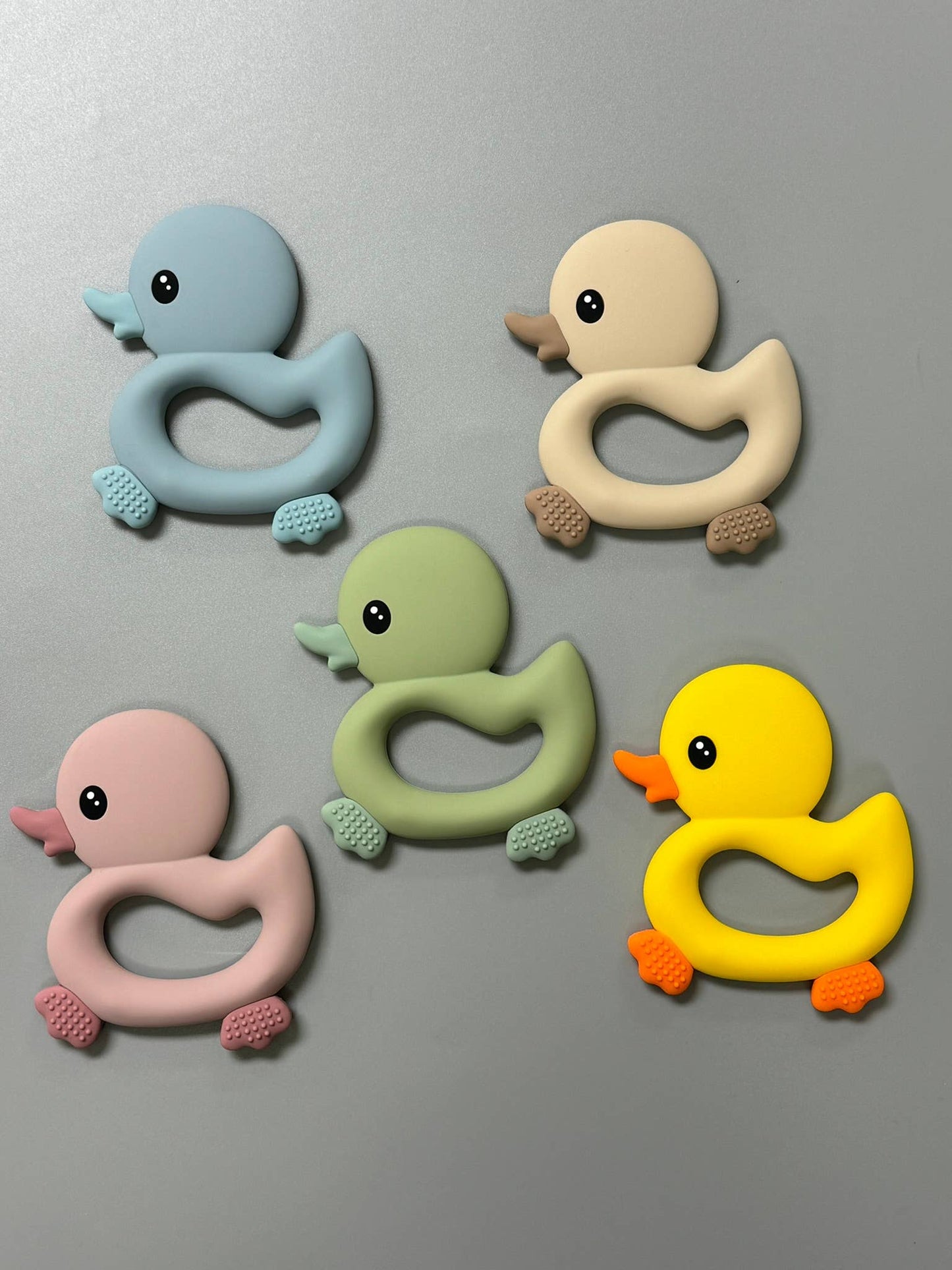 BPA Free Silicone Ducky Teether: Yellow