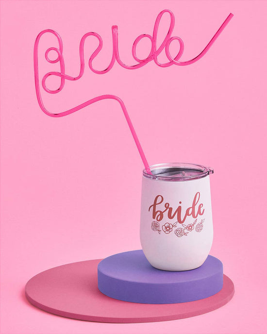 Load image into Gallery viewer, Pink Bride Straw

