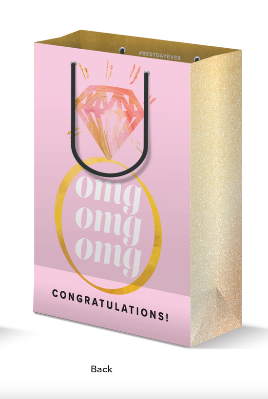 Load image into Gallery viewer, OMG Pink Diamond Engagement Ring Wedding Congrats Gift Bag
