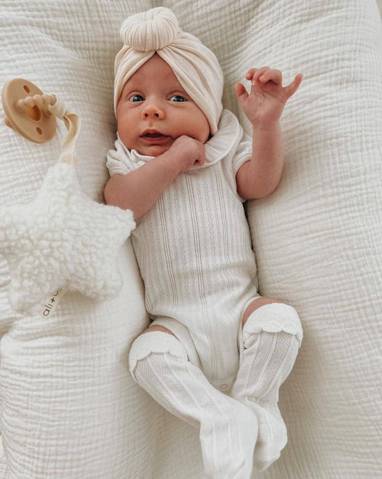 Load image into Gallery viewer, Plush Star Pacifier Holder (Sand)
