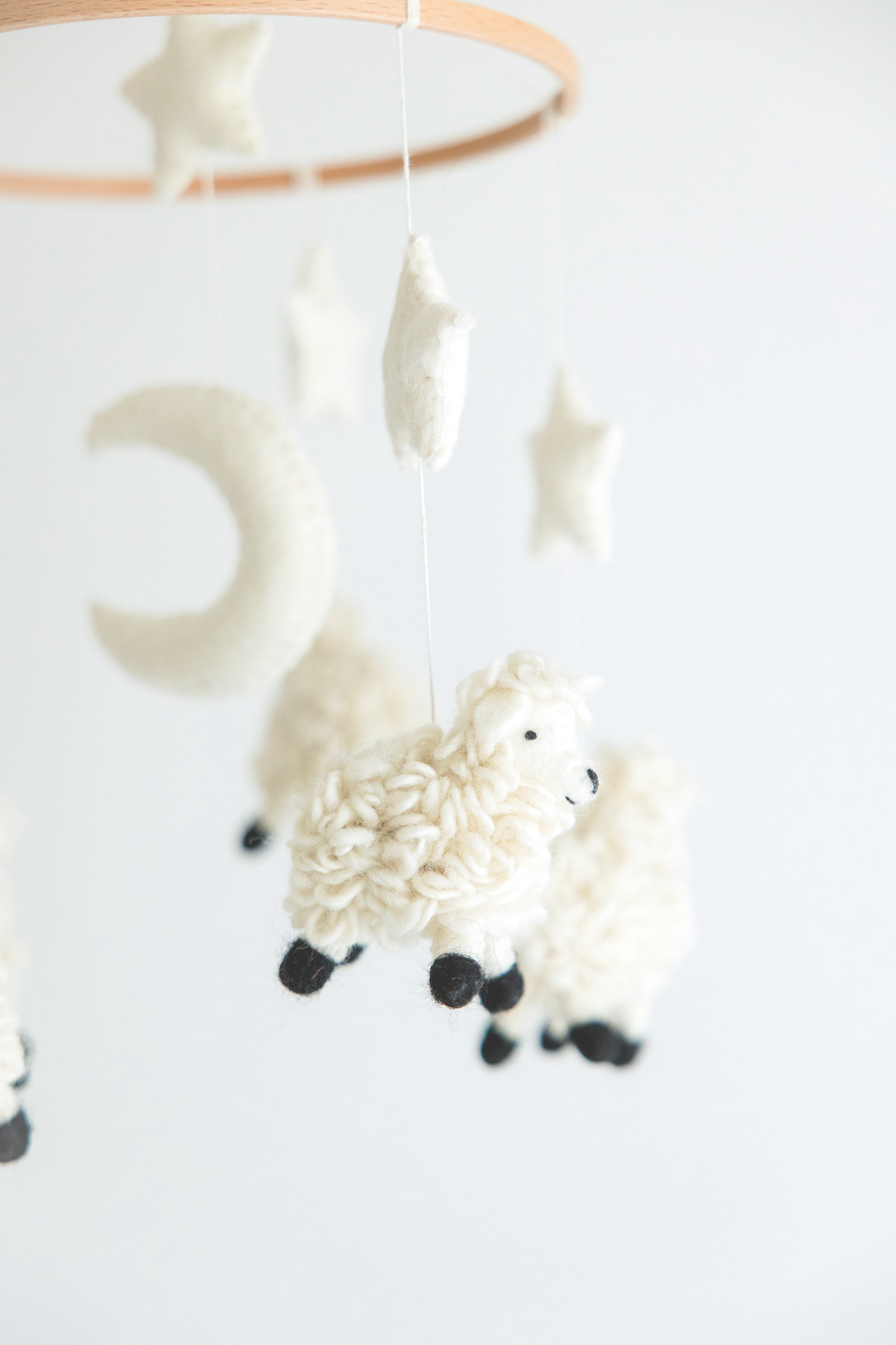 Sheep Crib Mobile - Handmade Nursery Decor