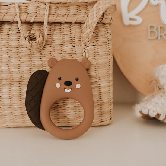 Brown Beaver Teether
