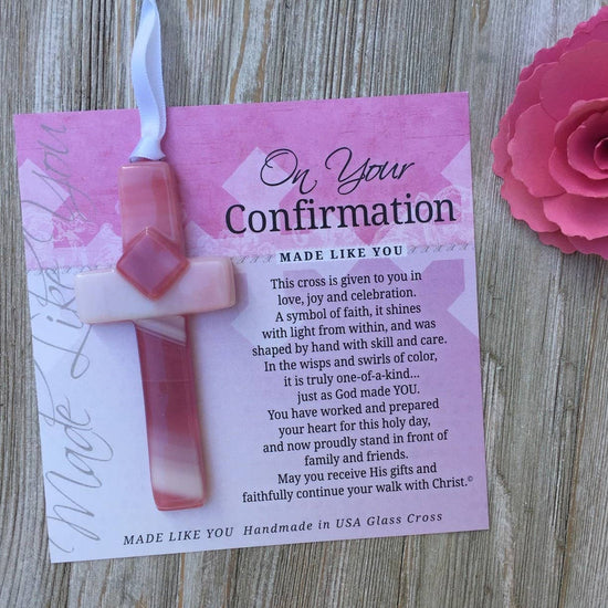 Confirmation Cross For Girl: Handmade Glass