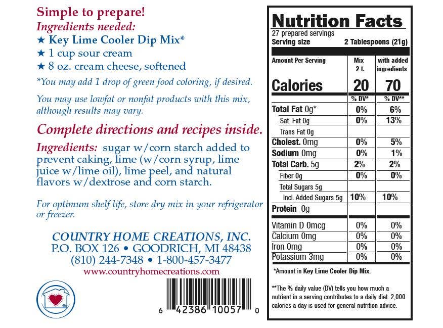 Key Lime Cooler Dip Mix
