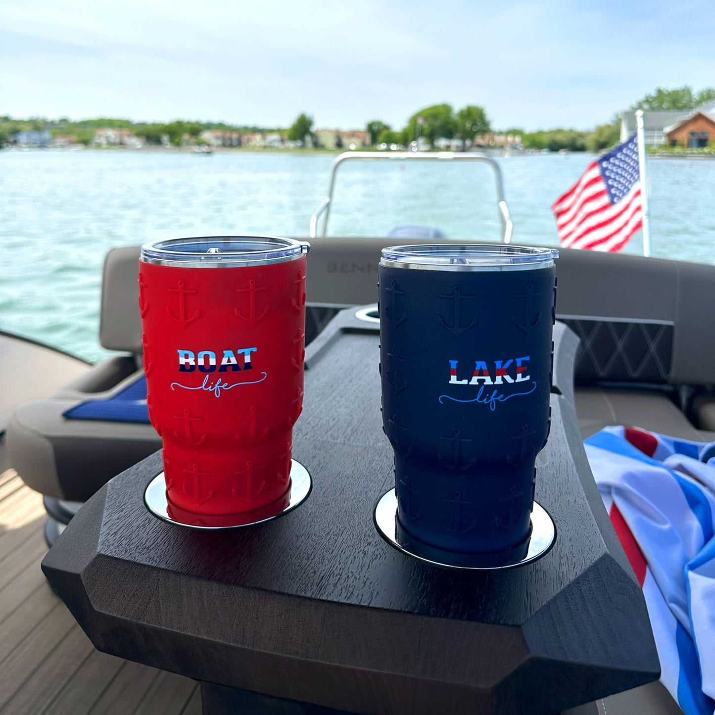 Lake Life - 30 oz Travel Tumbler with 3D Silicone Wrap