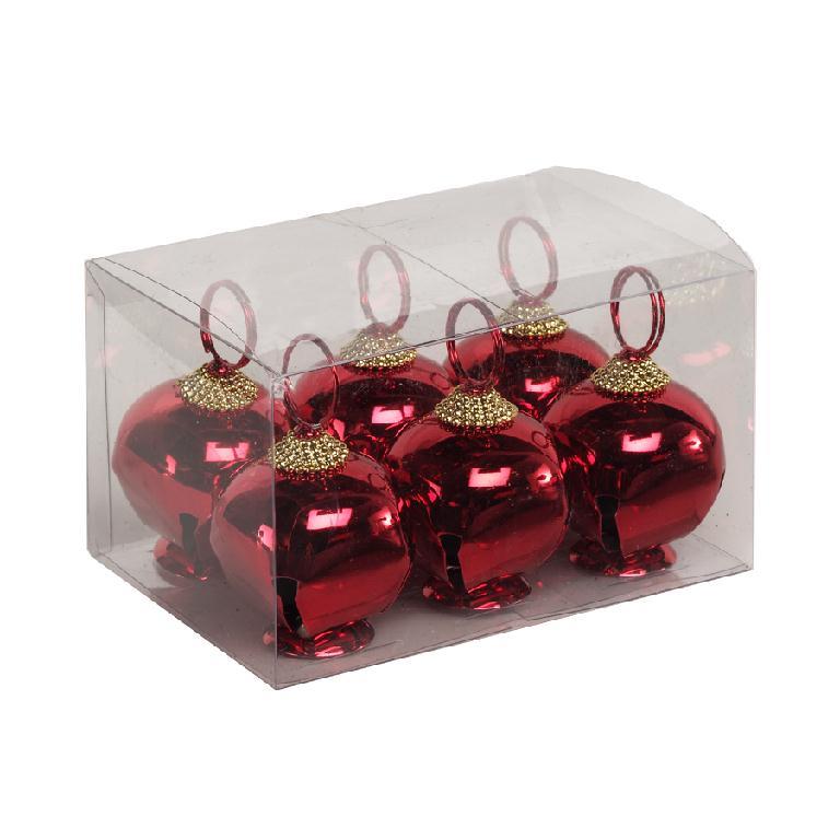 3" Red Jingle Bell Place Card Holders