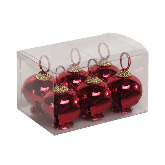 3" Red Jingle Bell Place Card Holders