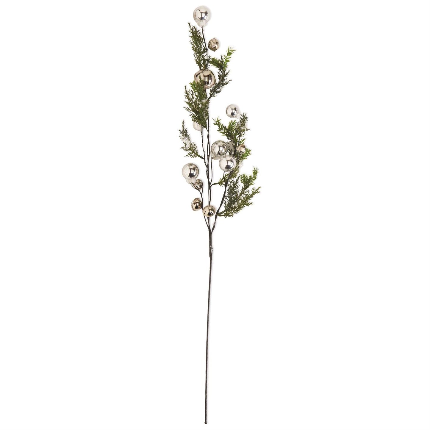 35 Inch Silver Bell Snowy Branch Stem