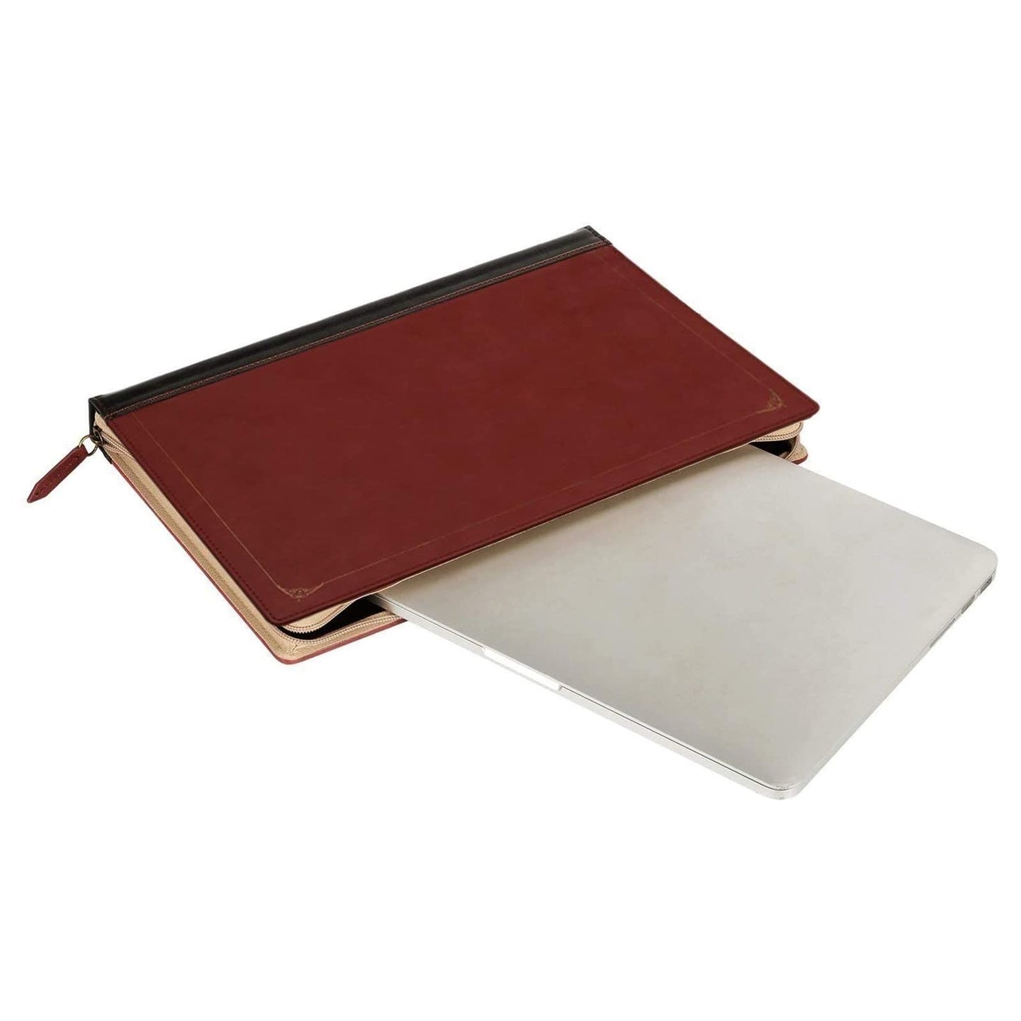 MOSISO Laptop Sleeve Case Bag, PU Leather Zippered Protective Case Cover