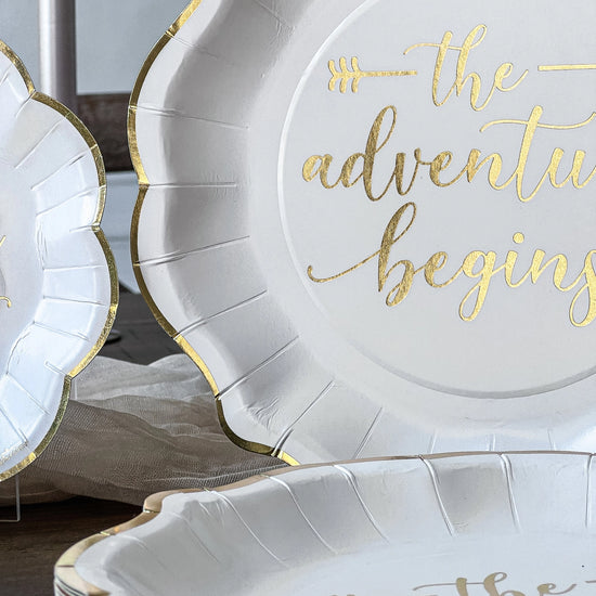 Load image into Gallery viewer, The Adventure Begins 72 Piece Party Tableware set (24 Guests)
