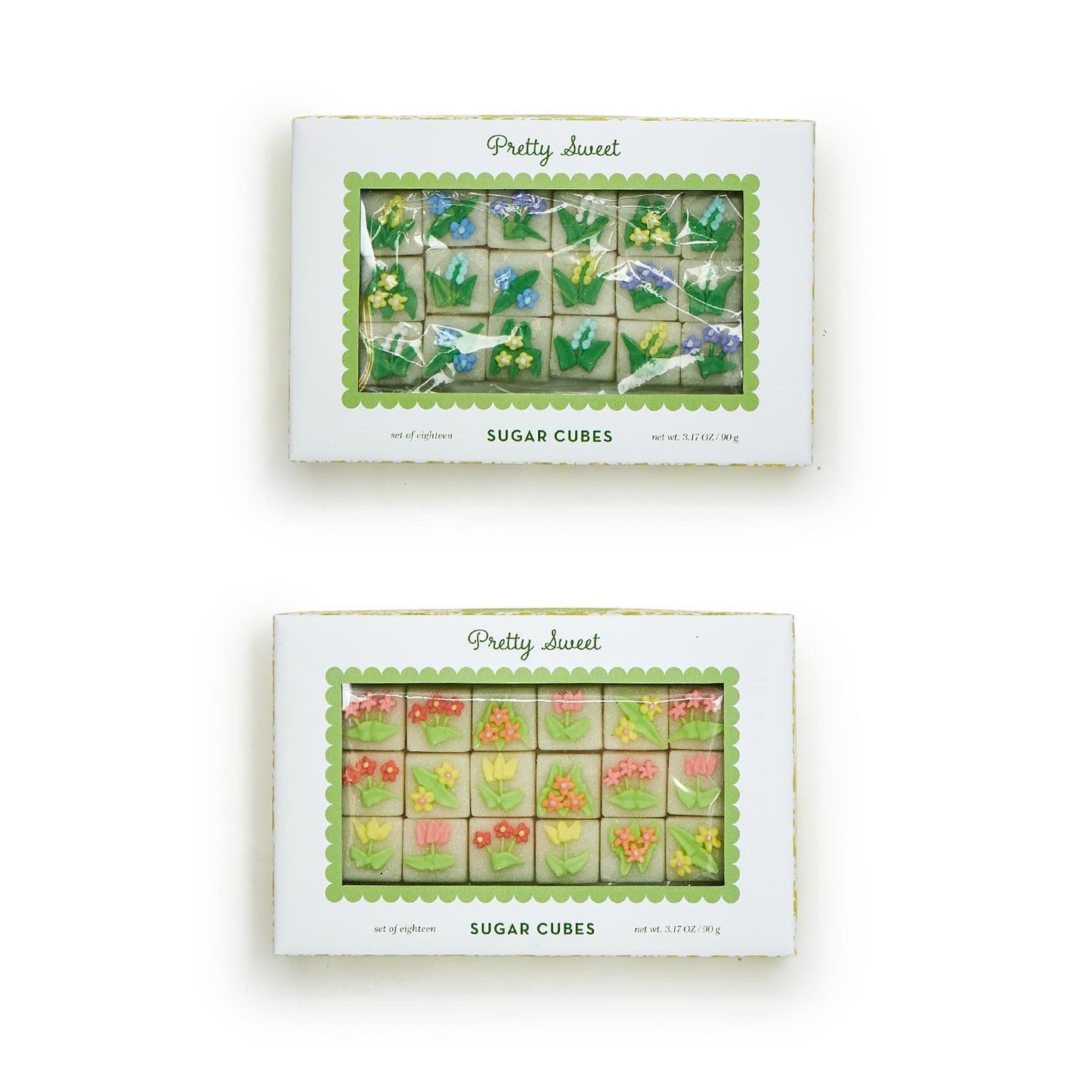 Set/18 Hand Decorated Sugar Cubes in Gift Box