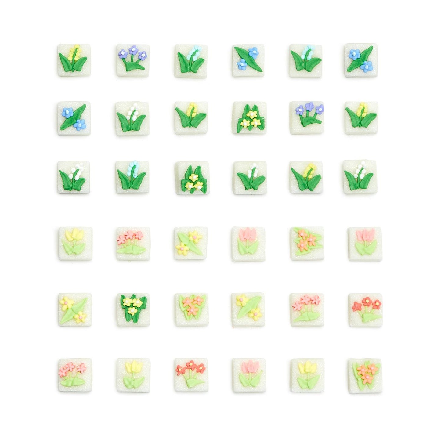 Set/18 Hand Decorated Sugar Cubes in Gift Box