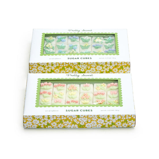 Set/18 Hand Decorated Sugar Cubes in Gift Box