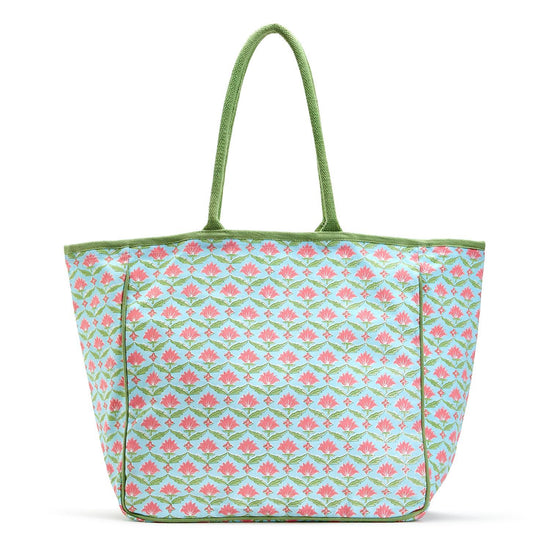 Load image into Gallery viewer, Floral Print Tote Bag

