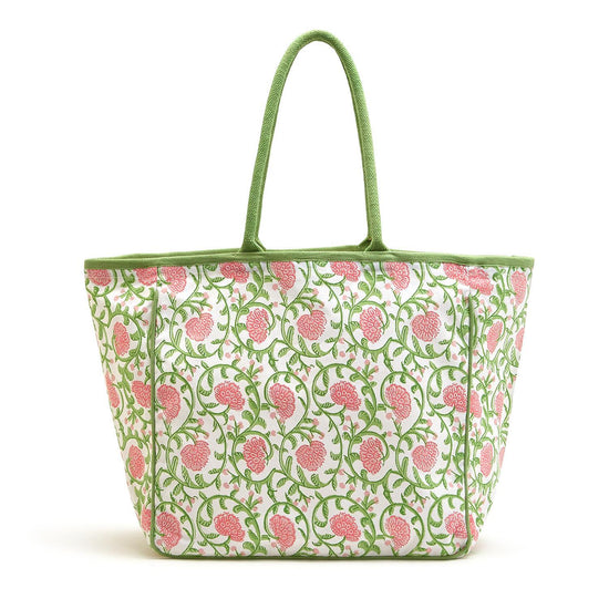 Load image into Gallery viewer, Floral Print Tote Bag
