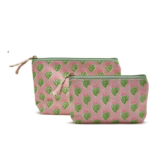 Load image into Gallery viewer, Set/2 Multipurpose Floral Pouches

