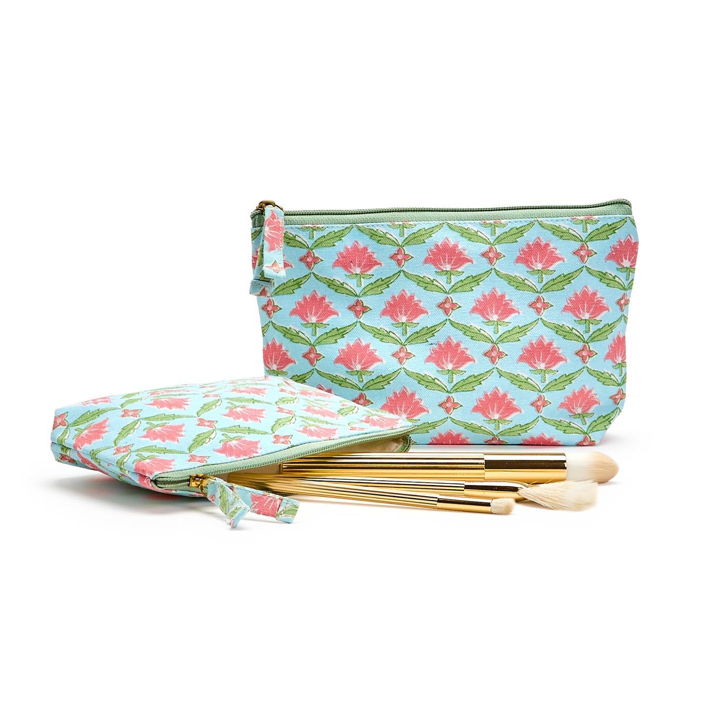 Set/2 Multipurpose Floral Pouches