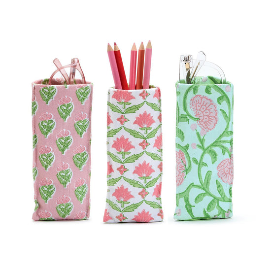 'Lookin' Good' Floral Print Standing Triangular Weighted Eyeglass Holder in Gift Box