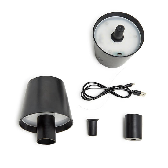Load image into Gallery viewer, LED Touchable Black Lampshade with Bottle Stopper
