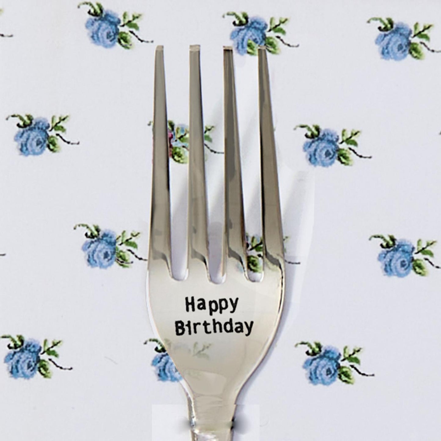 Engraved Dinner Fork on Gift Card