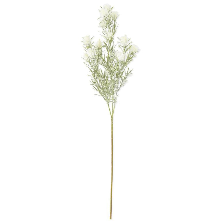 27 Inch Snowy White Thistle Stem