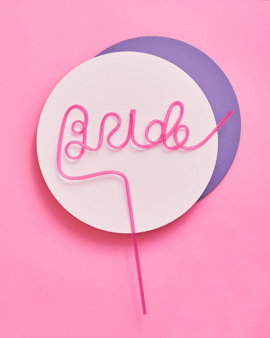 Pink Bride Straw