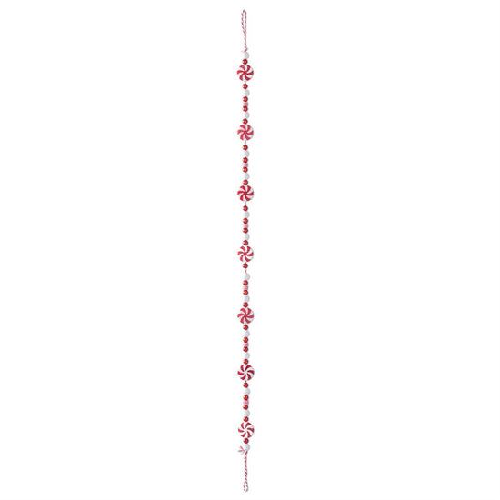 33 Inch Red & White Peppermint Candy Garland