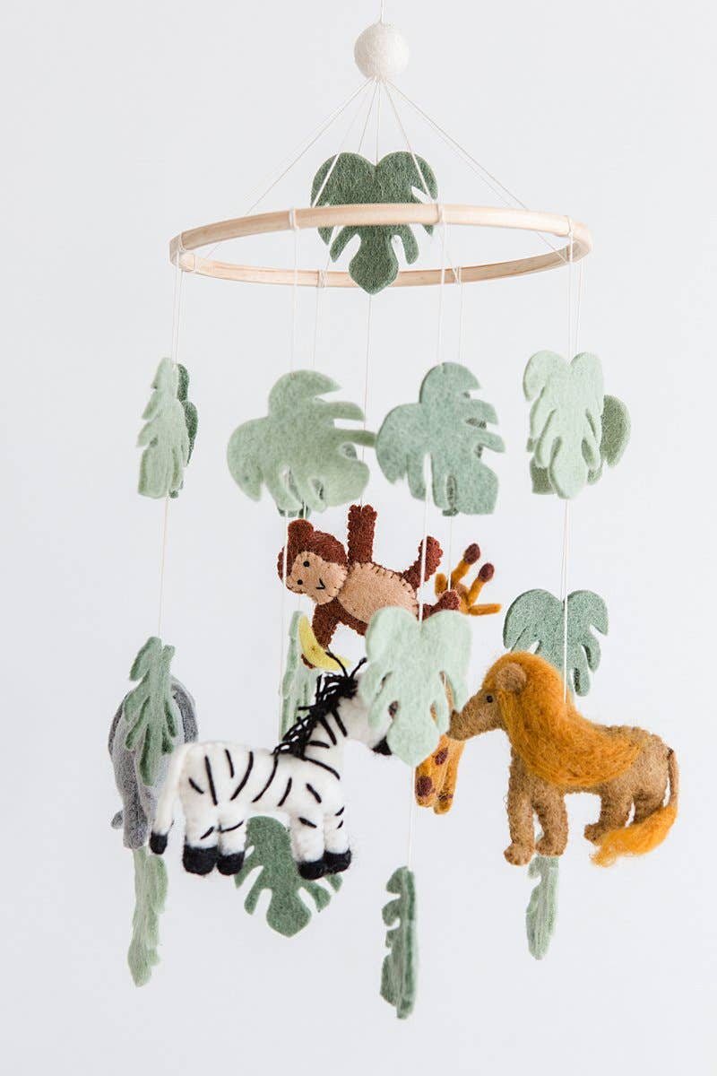 Safari Jungle Crib Mobile - Handmade Baby Gift