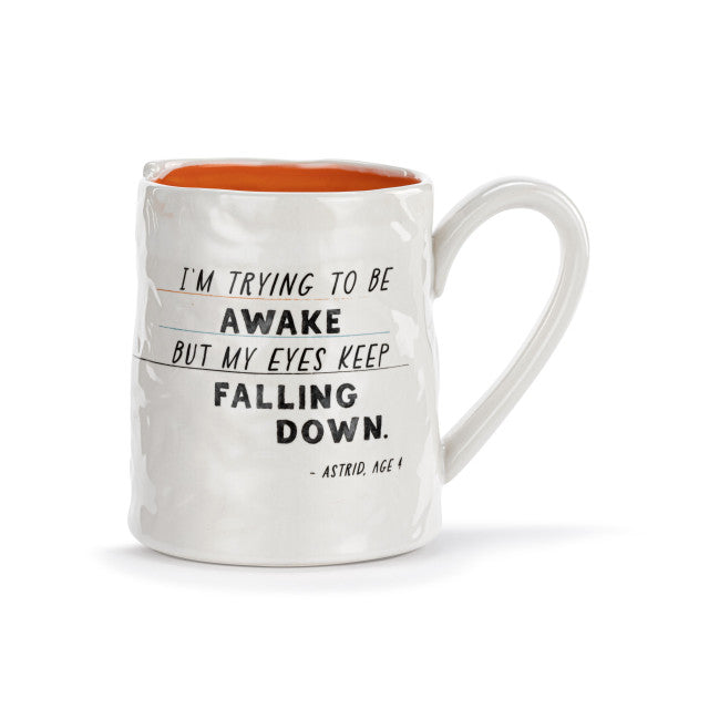 Eyes Keep Falling Down Ceramic Notepaper Mug - 14oz