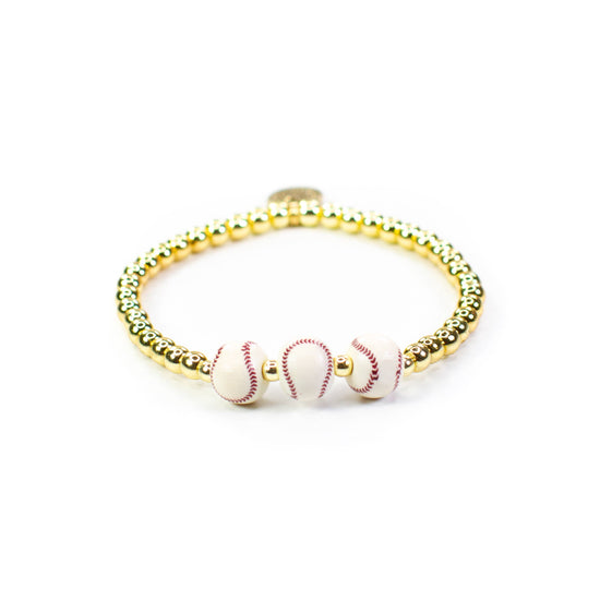 Sports Bracelets 18K Gold: Natural Baseball