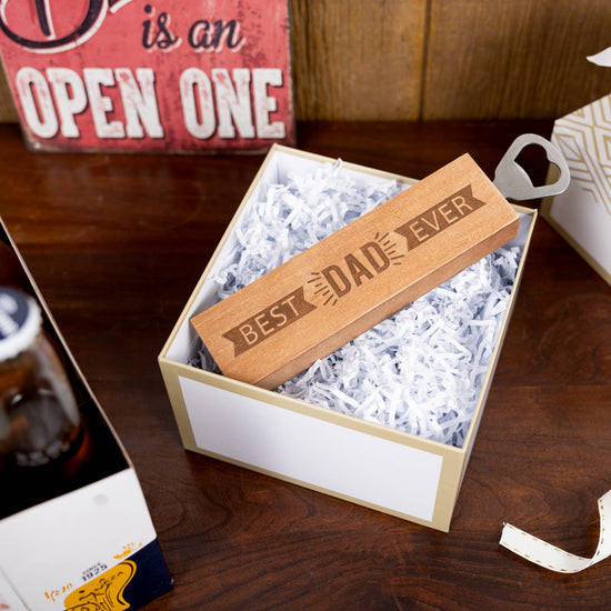Load image into Gallery viewer, Best Dad Ever - 2&amp;quot; x 7&amp;quot; Wooden Bottle Opener
