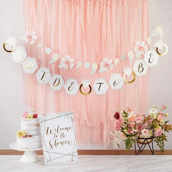 Bride to Be Floral Bridal Shower Party Decor Kit