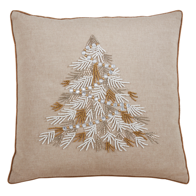 18" Beaded Tree Pillow