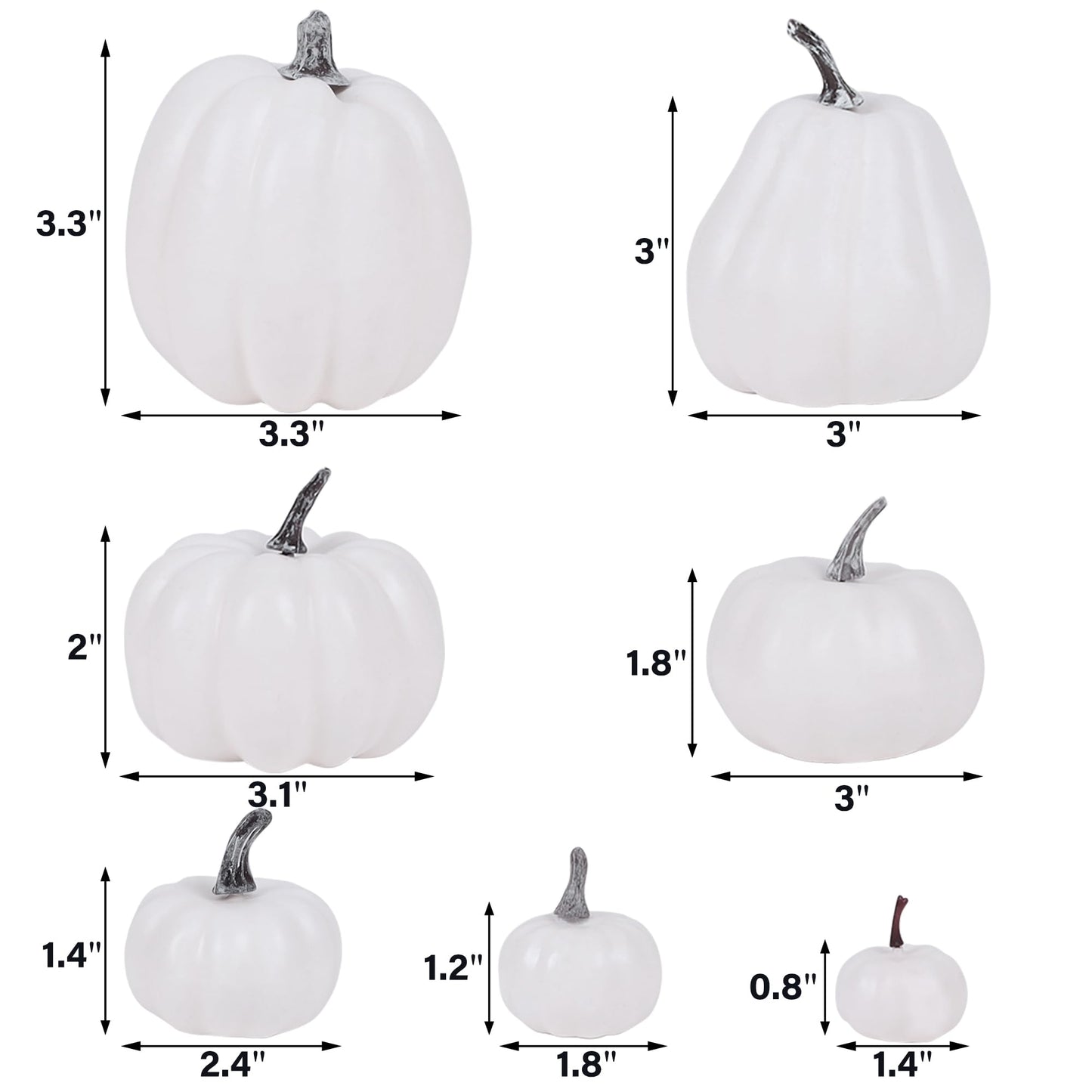 winemana 12 Pcs Pumpkin Fall Decorations, Golden Artificial Pumpkins