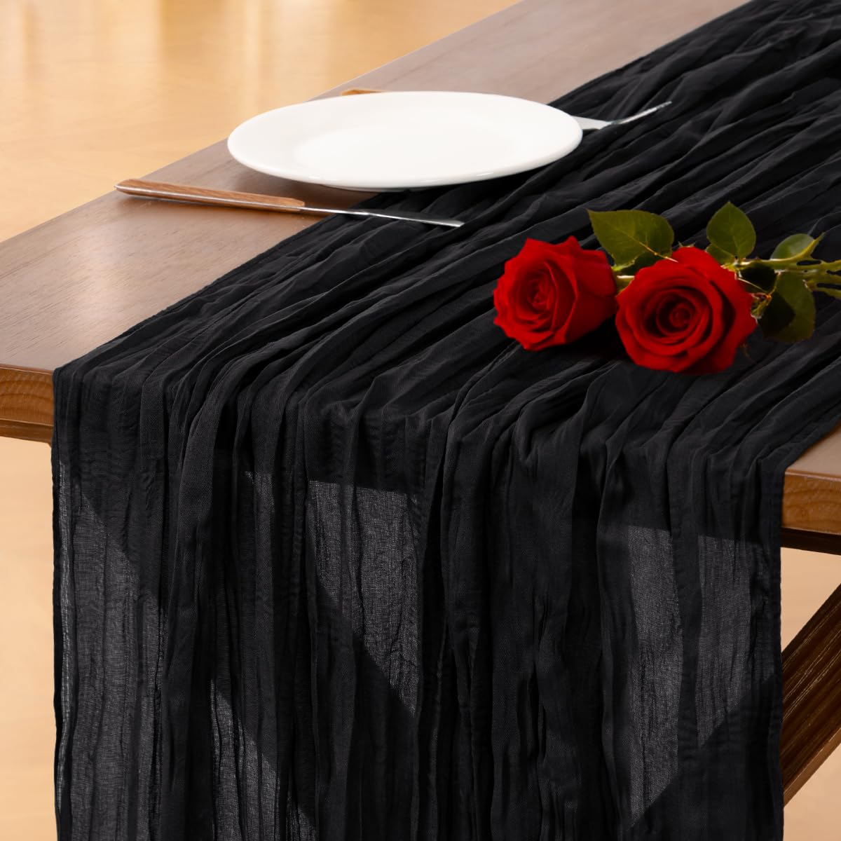 Sage Green Cheesecloth Table Runner Fall Wedding Birthday Party Home Decor