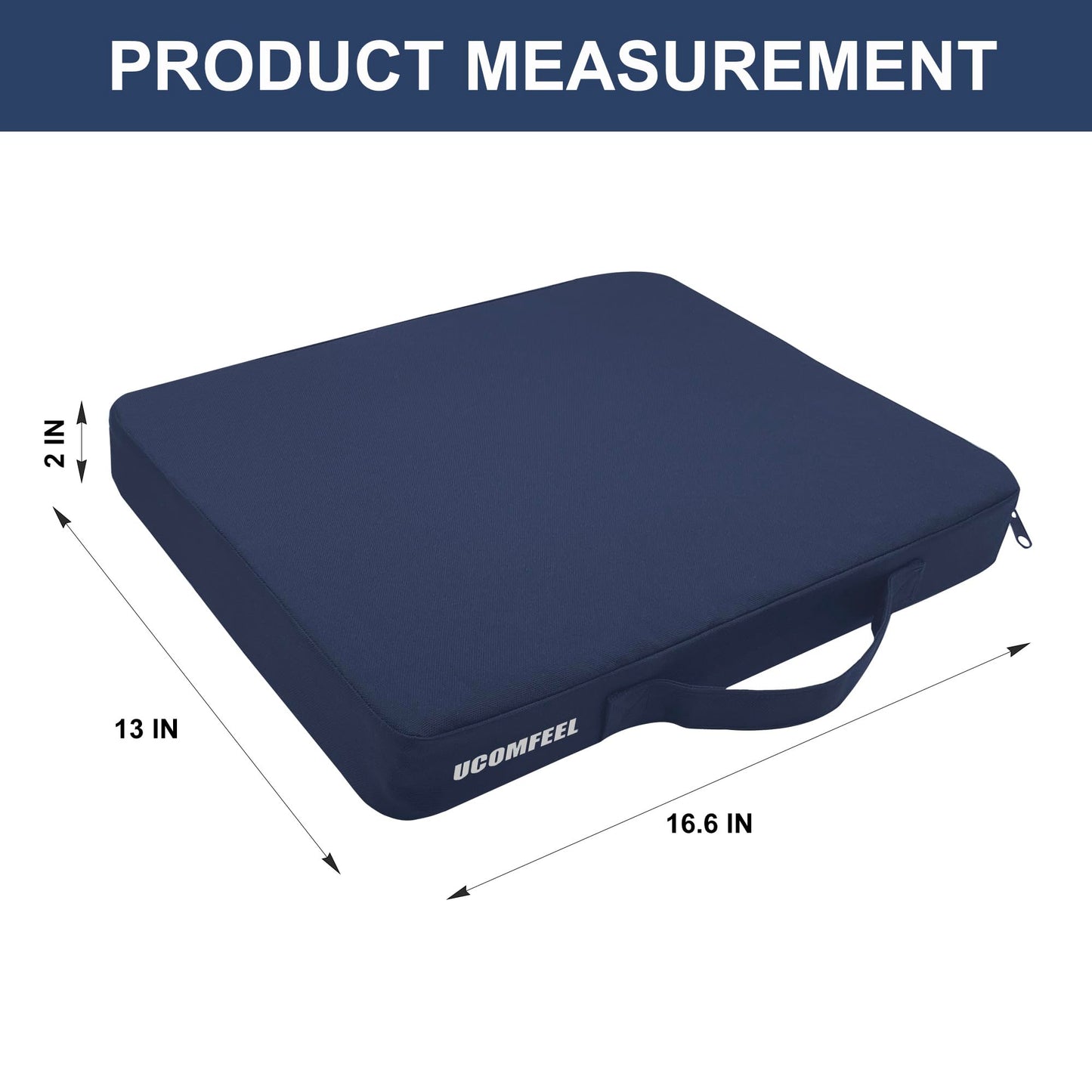 Stadium Seat Cushions 2-Pack 3-Pack, Portable Bleacher Cushions, Waterproof Oxford Fabric, Zipper Design, (Black, 2-Pack)
