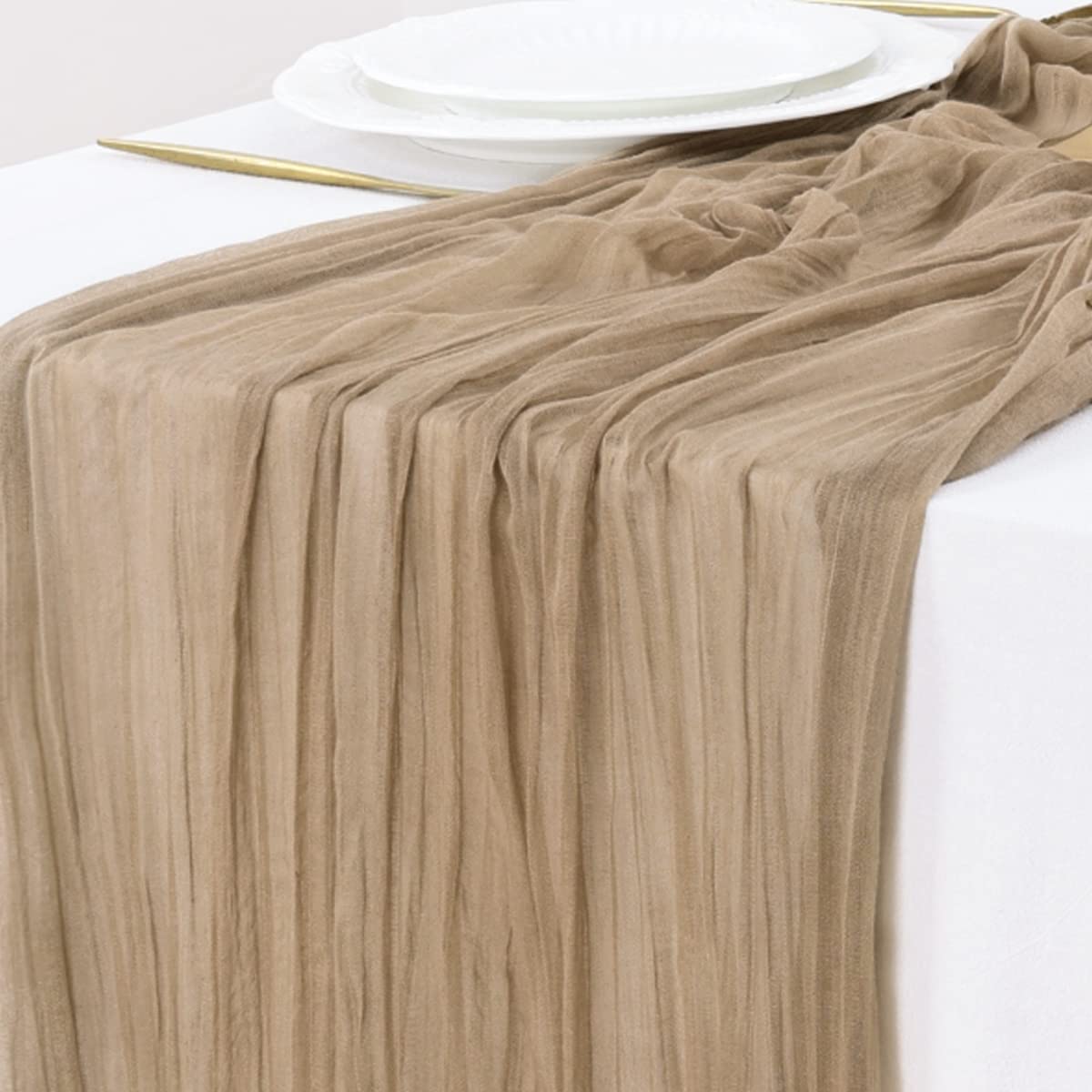 Sage Green Cheesecloth Table Runner Fall Wedding Birthday Party Home Decor