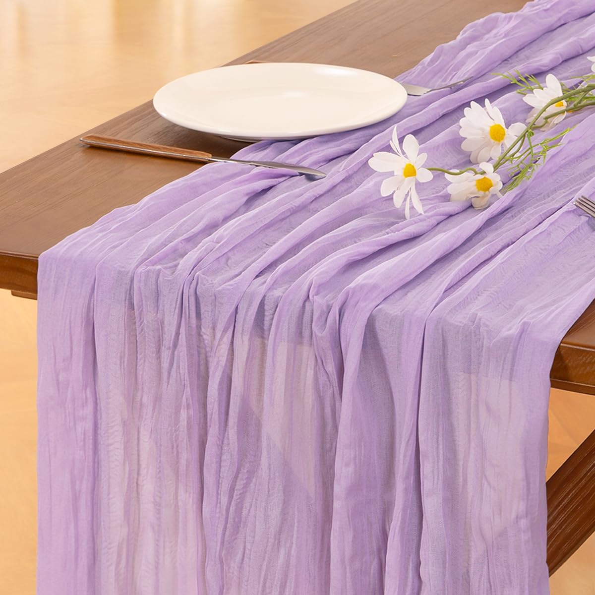 Sage Green Cheesecloth Table Runner Fall Wedding Birthday Party Home Decor