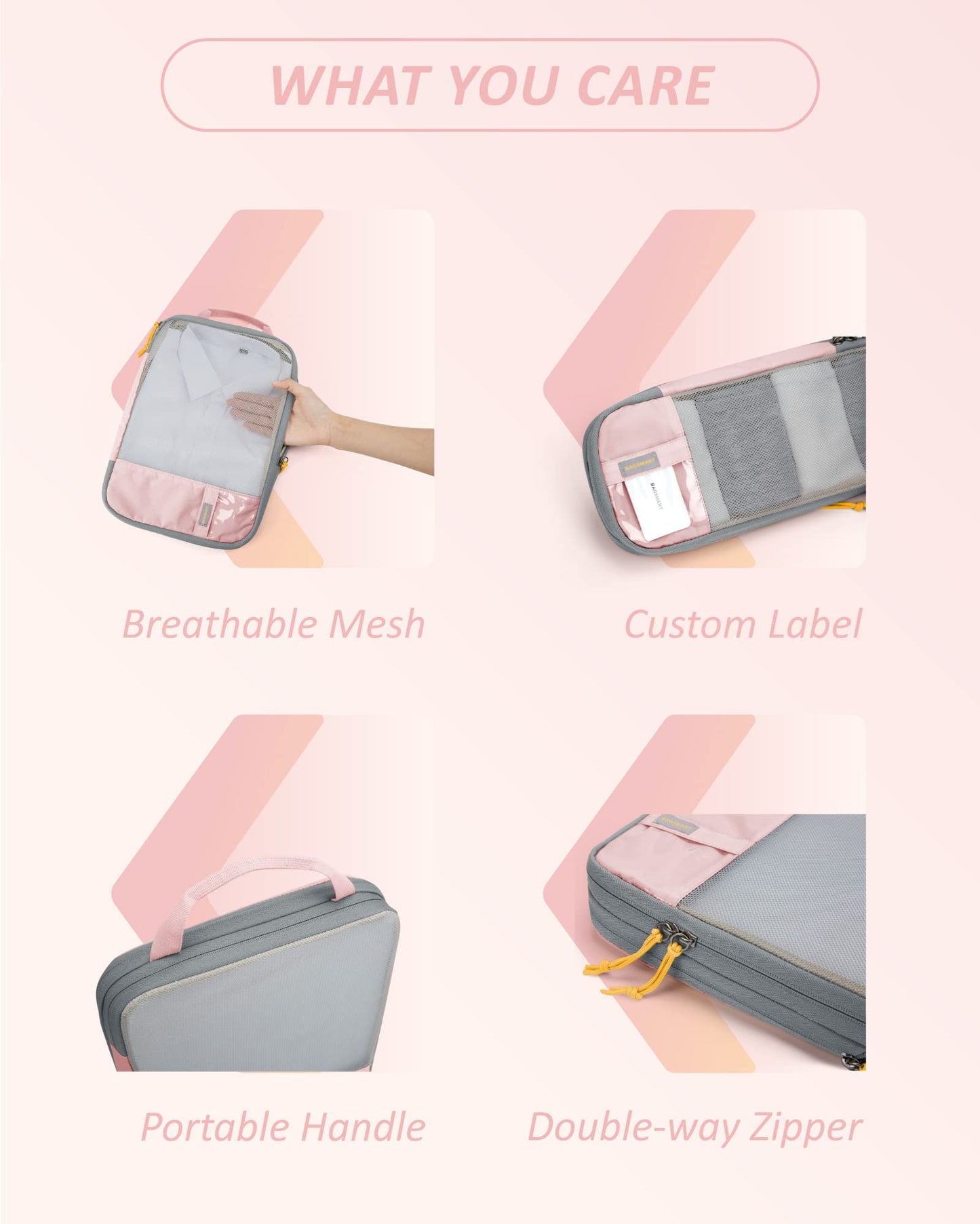 BAGSMART Compression Packing Cubes for Travel Essentials