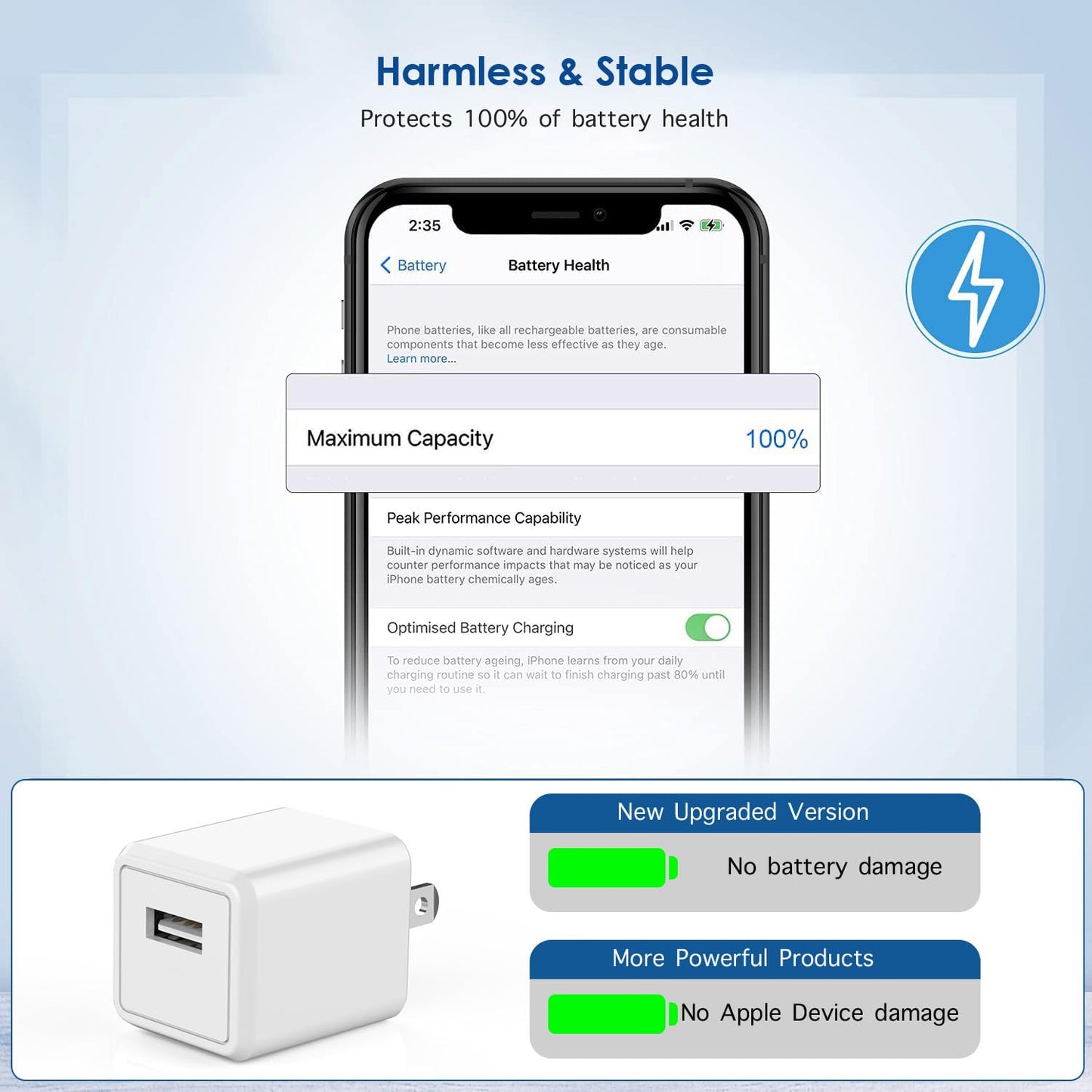 [Apple Certified] 2 in 1 iPhone and Watch Charger 6.6 FT Magnetic iWatch Charging Cable with USB Wall Block Travel Plug Charger for Apple Watch & iPhone