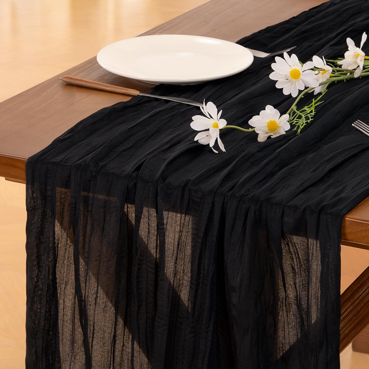 Sage Green Cheesecloth Table Runner Fall Wedding Birthday Party Home Decor