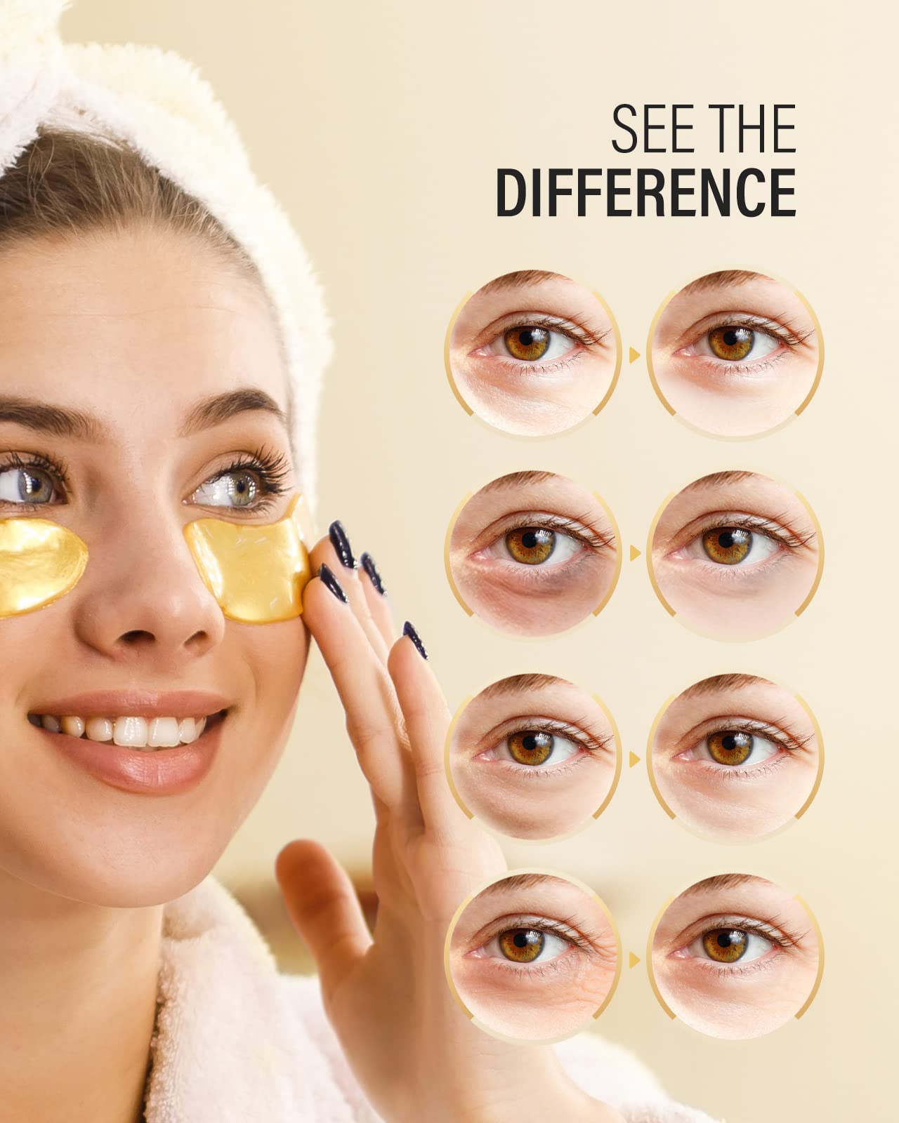 Maskiss 24k Gold Under Eye Patches (25 Pairs)