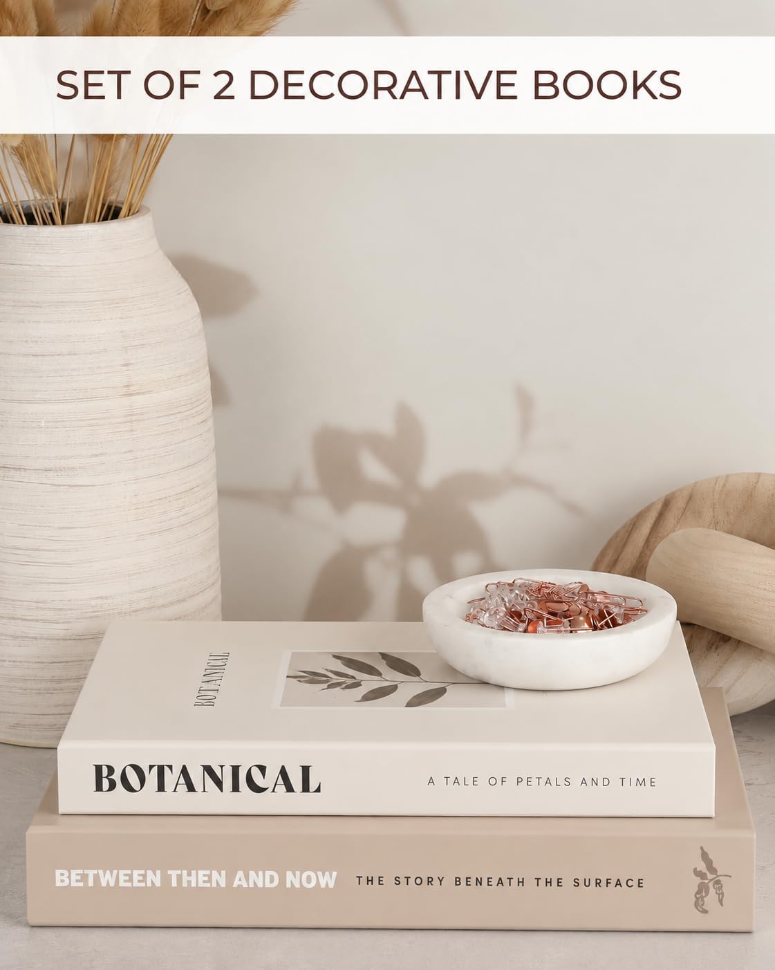 ZICOTO Beautiful Decorative Books Set of 2 for Your Coffee Table & Shelf