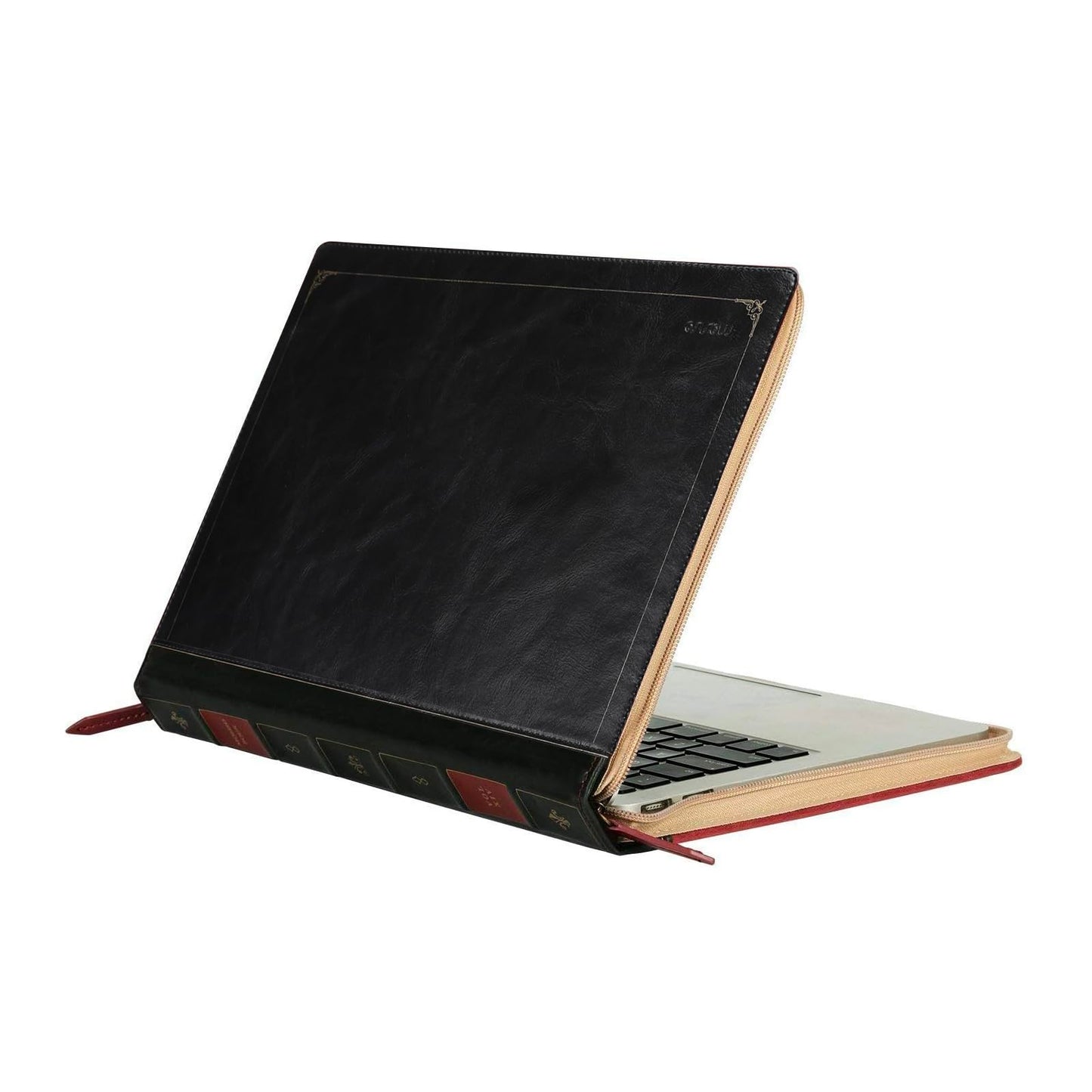 MOSISO Laptop Sleeve Case Bag, PU Leather Zippered Protective Case Cover