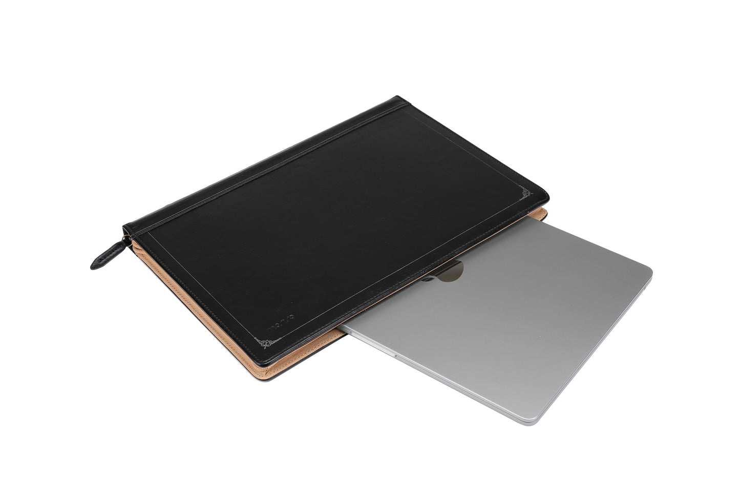 MOSISO Laptop Sleeve Case Bag, PU Leather Zippered Protective Case Cover